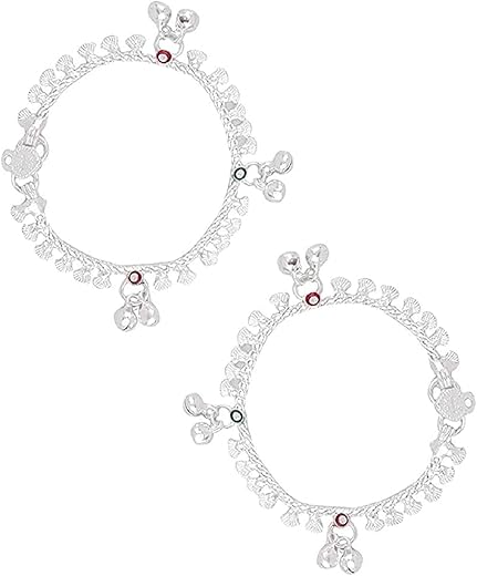 JEWELLERYHUT Silver Metal Anklet for baby boys and baby girls