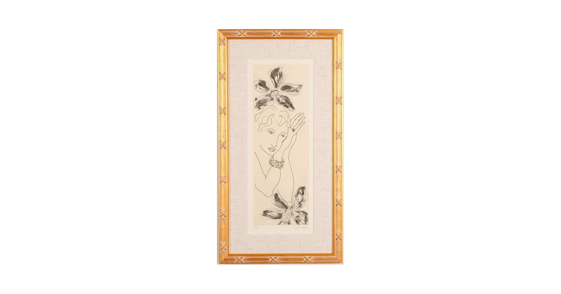銅版画　『桜』　山宮律子　2014年　春　2/20 直筆サインあり　大型 銅版画 『桜』 山宮律子 2014年 春 2/20 直筆サインあり 大型