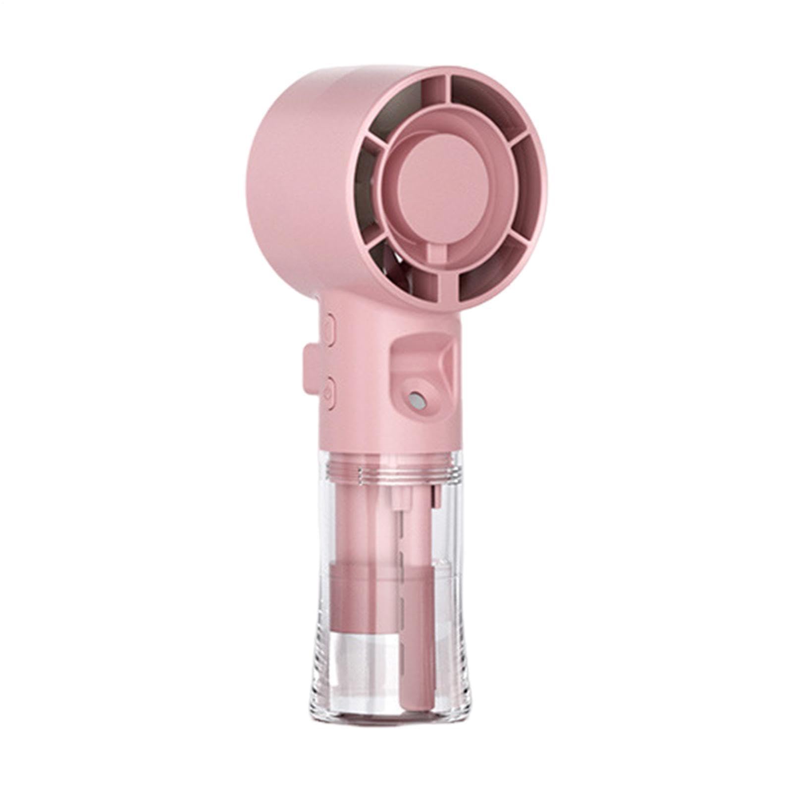 Handheld Fan with Mist Spray, Rechargeable Portable Misting Fan, Mini Handheld Cooling Spray Fans with Adjustable Speeds, Lightweight Outdoor Cooling Device for Summer Camping Travel