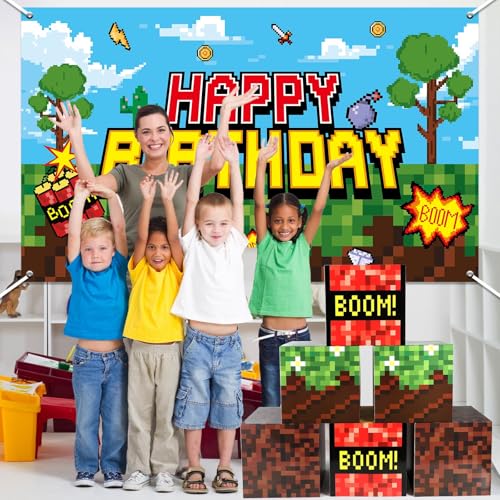 Pixel Game Party Set - Boxes + Banner