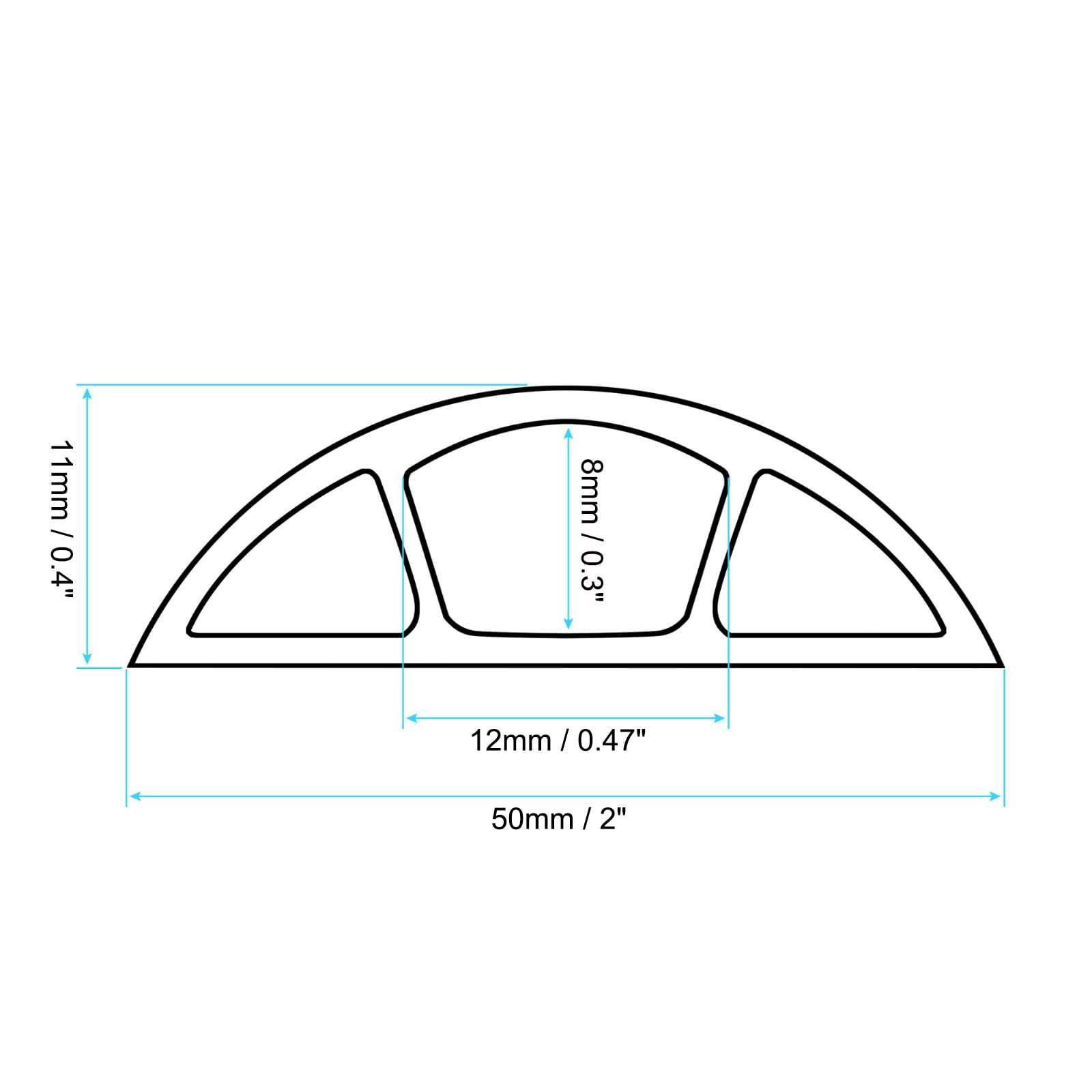 MECCANIXITY 10ft Floor Cord Cover, Self Adhesive Cord Hider 0.47
