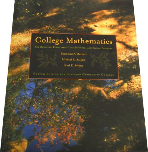 College Mathematics for Business, Economics, Li... 0536848203 Book Cover