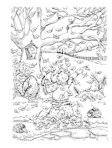 Creative Haven Autumn Scenes Coloring Book (Adult Coloring Books: Seasons)