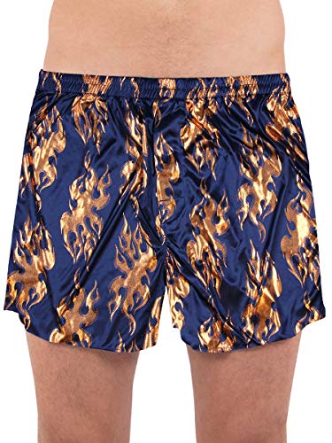 INTIMO Men's Copper Foil Flame Allover Fun Print Boxer Underwear
