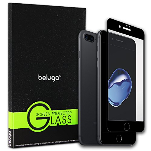 iPhone 8, iPhone 7 (4.7inch) Full Screen Tempered Glass Screen Protector, BELUGA® [True 3D Curved Glass Edge] [Edge to Edge] Enhanced Look & Feel [3D Black]