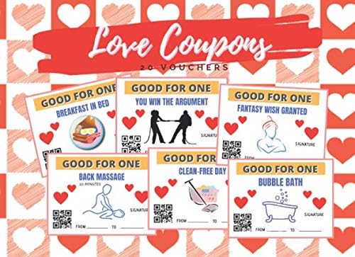 LOVE COUPONS: VOUCHER BOOK | VALENTINE´S DAY GIFT | ANNIVERSARY | CREATIVE  PRESENT FOR COUPLES | FOR HER OR FOR HIM.