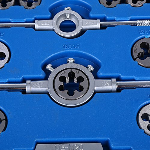 110pcs Tap and Die Set, Heavy Duty Carbon Steel M2-M18 Metric Tap and Die Set Screw Nut Thread Taps Dies Hand Tools Kit with Wrench Handle with Carry Case for Hand Tapping and Threading 8 110pcs Tap and Die Set, Heavy Duty Carbon Steel M2-M18 Metric Tap and Die Set Screw Nut Thread Taps Dies Hand Tools Kit with Wrench Handle with Carry Case for Hand Tapping and Threading - Image 8