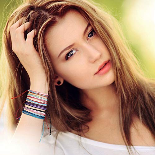 Hicarer 36 Pieces Handmade Friendship Braided Bracelet Adjustable Colorful Bracelet Colorful Wrist Cord Anklets Jewelry For Women Teen Girls Birthday Party Favors (Classic Style) #TOP2