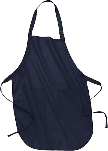Miniatura 7 de Delantales de logotipo personalizado para mujeres y hombres  Añade tu diseño bordado  Delantal personalizado de longitud completa con bolsillos (1