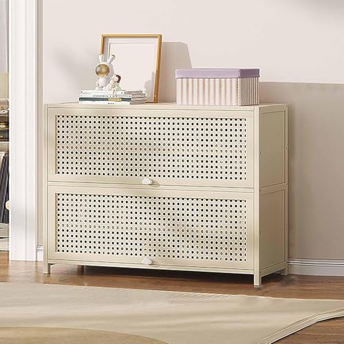 Zapatero de ratán – Zapatero independiente de 5/7/9 niveles con puertas abatibles, laminado ajustable, diseño transpirable para sala de estar y pasillo