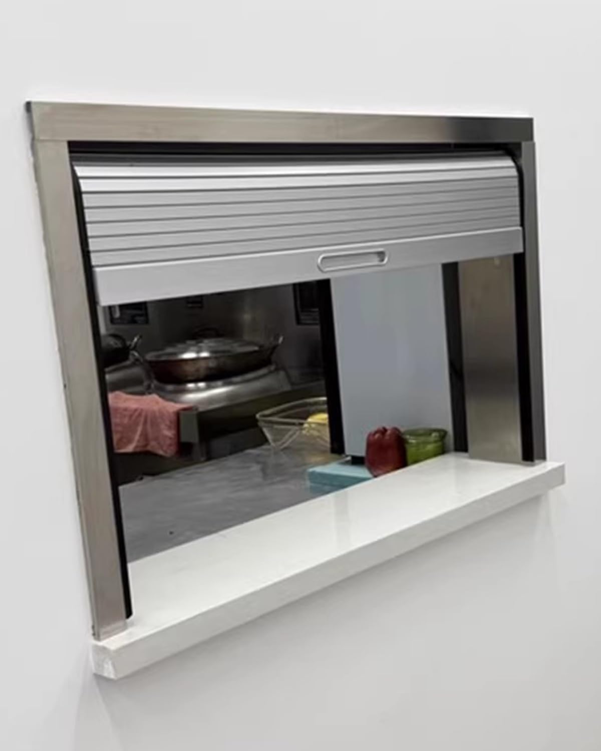 LXXW Tambour Door Kit Concertina Door，Closet Sliding Louvre Door Shade Honeycomb，Flexible Kitchen Sideboard Track Sets Decor(40x70cm/16x28in)