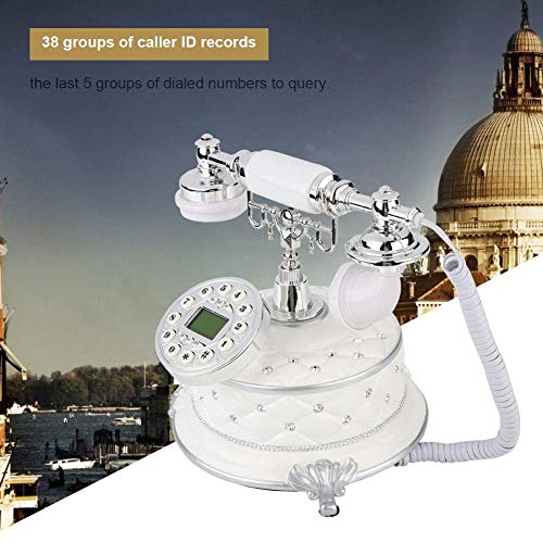 High-End Retro Vintage Telephone,Fsk/Dtmf Dual System Rotary Dial Antique Landline Phone With Lcd Display,Automatic Ip And One-Touch Redial Function,For Home,Office,Star Hotel,Art Gallery #TOP6