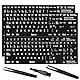 Spanish Tastatur Aufklebe, 2 StüCk Spanish Ersatz Aufkleber, Selbstklebende Tastaturaufkleber, Mit WeißEn Buchstaben,Geeignet FüR Jede Standard-Tastatur,Laptop-Tastatur (ES-Matt)