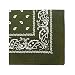 Motique Accessories 22 Inch Cotton Paisley Bandana - Olive