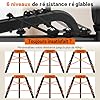 HXD-ERGO Appareil d’Abduction pour Cuisses, Fessiers et Hanches, Machine Réglable pour Hommes et Femmes, Confortable et Compact, Entraînement à Domicile (Noir et Orange)