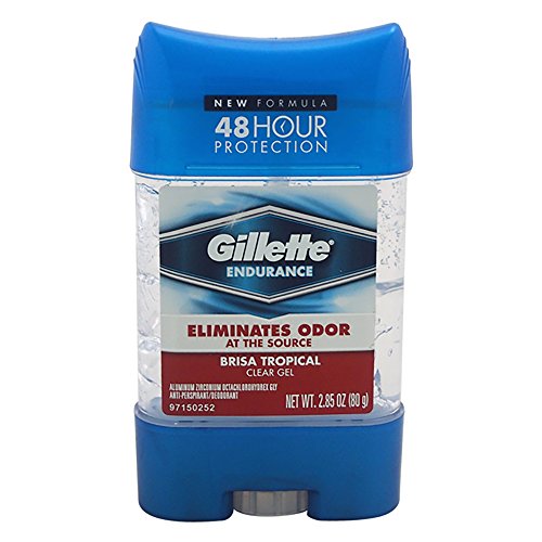Gillette Brisa Tropical Scent Men's Clear Gel Anti-Perspirant/Deodorant 3 Oz (Pack of 2)