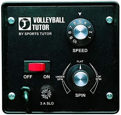 Volleyball Tutor - Silver Model Volleyball Machine. Topspin/Underspin. 60 MPH. High Release Point. Made in USA.