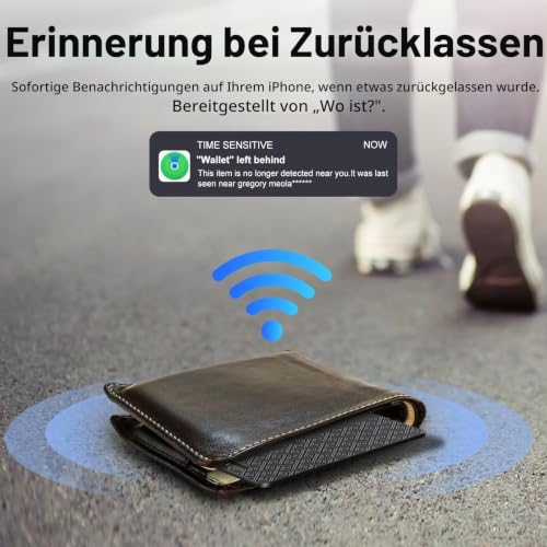 Dünne Geldbörsen-Tracker-Karte (nur iOS), Tracking Card mit Apple Find My, GPS Tracker, Unterstützt Kabelloses Laden… – Ansicht 6