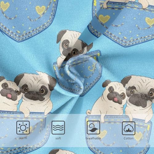 Joisal Cute Cartoon Pugs Blue Girls Underwear Toddler 2t Cotton Panties for Girl Print Briefs Undies Kids3