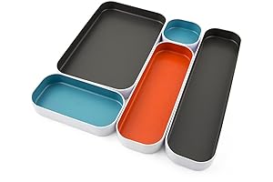 Three by Three Seattle 5 Piece Low Profile Storage Container Set