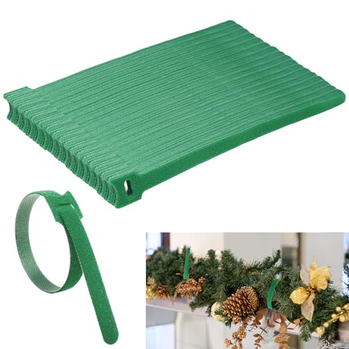 120 PCS 11.8 Inch Reusable Cable Ties, Multi-Purpose Wire Ties Adjustable Cord Straps for Cable Management Wire Green