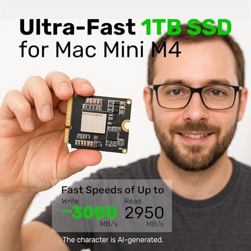 Image of SlimQ 1TB SSD for Mac mini M4 - Upgrade Kit Compatible with Macmini Internal M.2 SSD Replacement Drive, High-Speed 1TB Storage Upgrade
