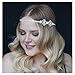 SWEETV 1920s Headband for Women-Silver Rhinestone Flapper Headpiece Accessories for Great Gatsby Party