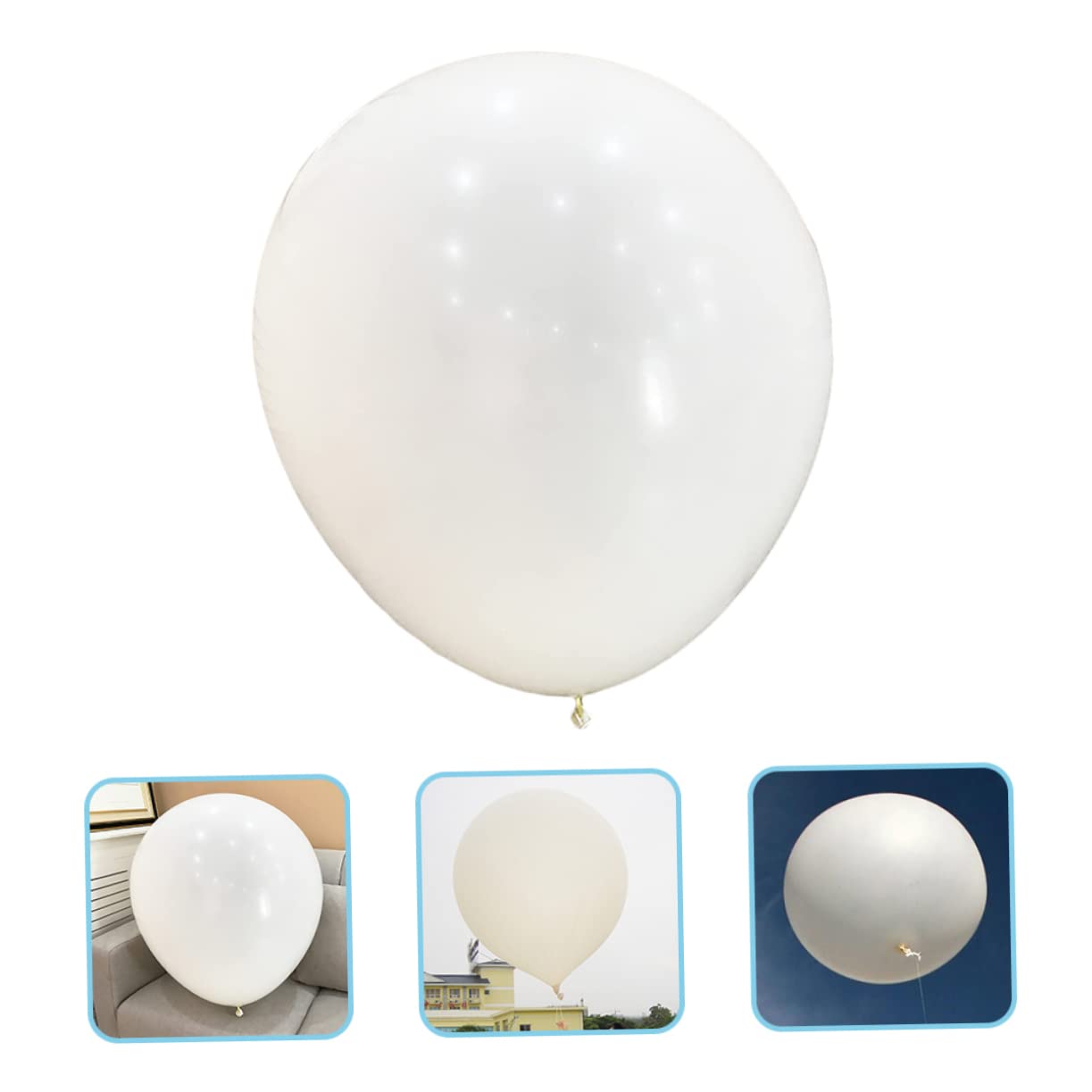 Riesen Latexballon 120 Zoll, Weiß, Rund aus Latex für Dekoration