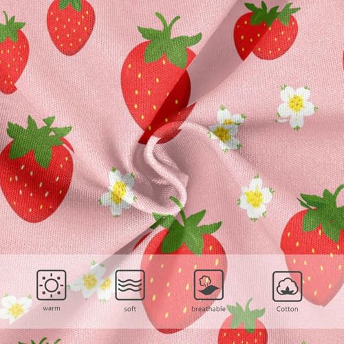 Fruit Strawberry Flowers Floral Pink Toddler Girls's Underwear 2T 23018893