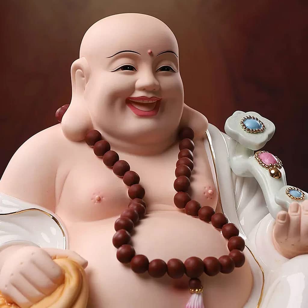 Estatua de Maitreya de apareamiento, Gran Barriga, Adorno de Buda de la Suerte, Dios de la Riqueza, protección del hogar, consagración de estatuilla Zen, Escultura sentada, decoración