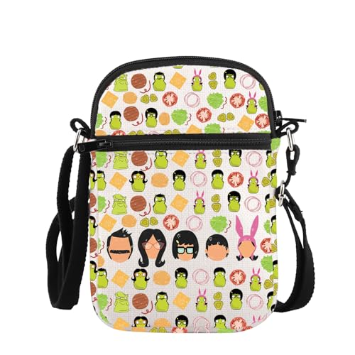 PLITI TV Show Fans Gift Cartoon TV Show Inspired Crossbody Bag For Burger Lover
