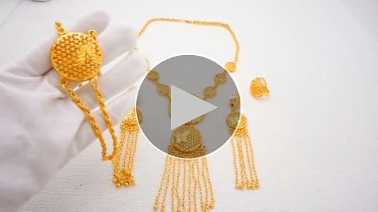 Amazon.com: GDJWRI Dubai 24K Gold Jewelry sets African Women