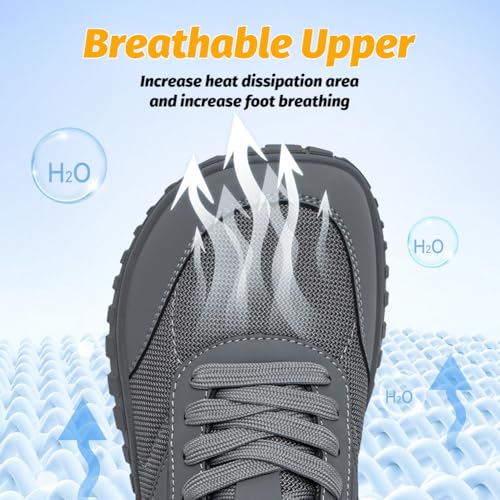 Image of HOBIBEAR Wide Barefoot Shoes for Womens Mens Minimalist Trail Running Hiking Sneakers Comfortable Lightweight