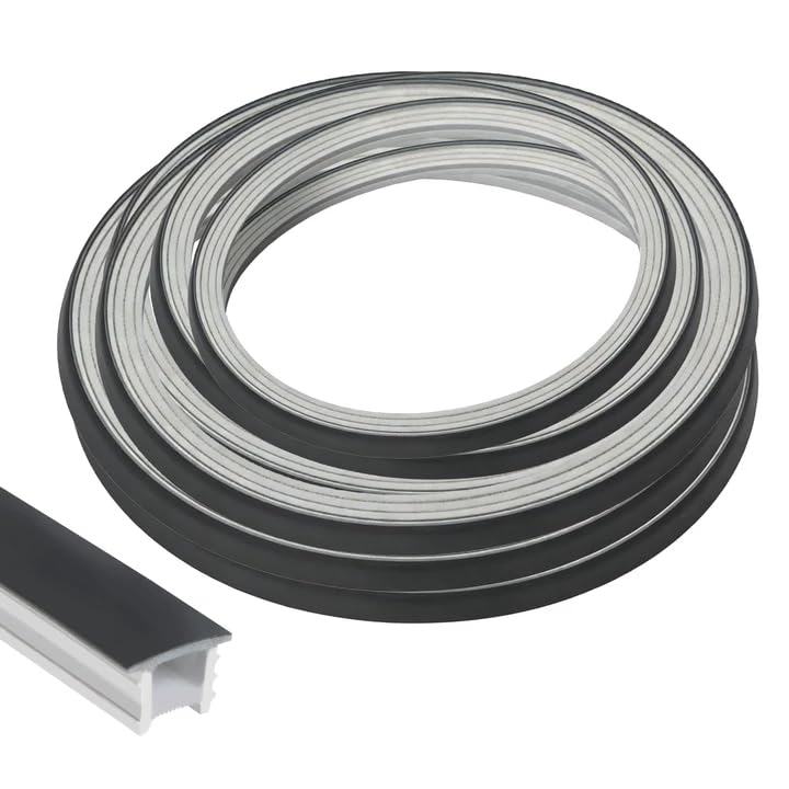 GHIBFBT LED Silicone Profile, 12x12mm 3M Cuttable Flexible LED Strip Cover, Uniform Lighting Effect LED Diffuser Channel for Bedroom, Living Room (3m)