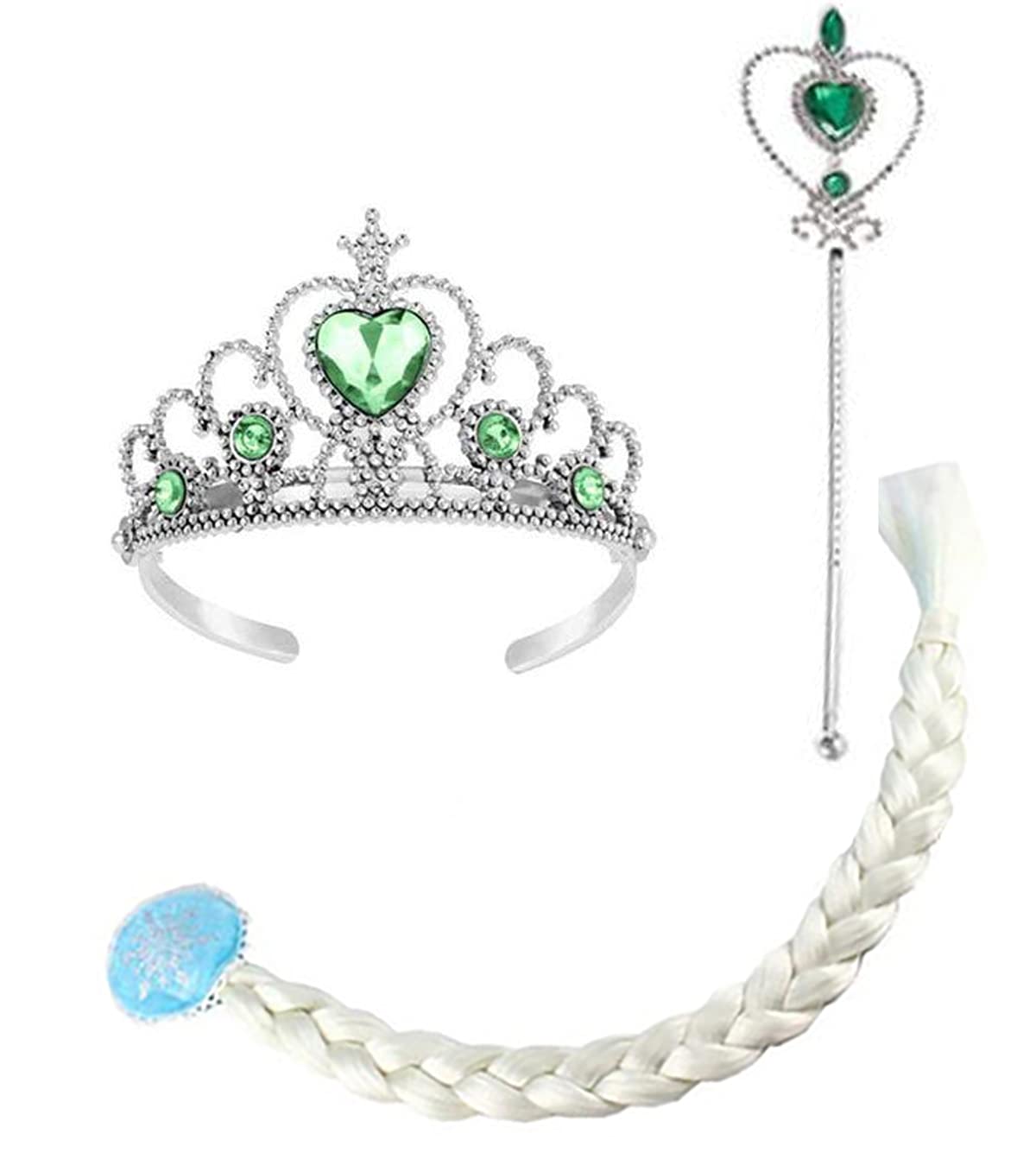 YUPPIN Princess accessories set Crown Magic Wand and wig for princess costume toddler Girls (B09GPQ7MM9) Amazon Price History, Amazon Price Tracker