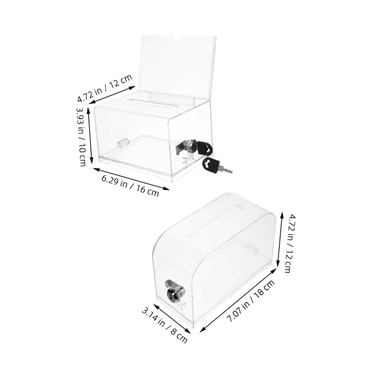 NUOBESTY 2ensembles Boîte à Cartes De Visite Organiseur Portable Avec Serrure Lot De Boîtes De Rangement Pour Cartes De Visite Et Bureau