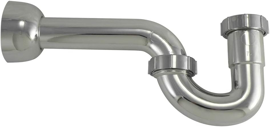 P Trap 1 1/4 OD PVC, Chrome Plated