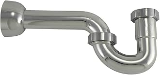P Trap 1 1/4 OD PVC, Chrome Plated