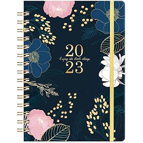 Diary 2023 - A5 Diary Week to View from Jan. 2023 to Dec. 2023, 2023 Diary Week to View, 21.5 x15.5 x1.5 cm, Blue Cover