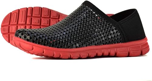 Amazon フラグオンクルー メッシュシューズ メンズ スリッポン マリンシューズ サボサンダル 夏用 靴 S1q Ll Black Red ローファー スリッポン Amazon フラグオンクルー メッシュシューズ メンズ スリッポン マリンシューズ サボサンダル 夏用 靴 S1q Ll Black Red ローファー スリッポン