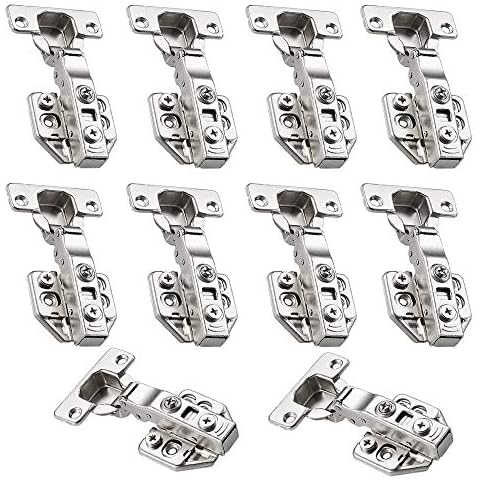 AOLISHENG Kitchen Cabinet Hinges Soft Close, 35mm, Full Overlay, 5 Pair (10 Pcs) Cover