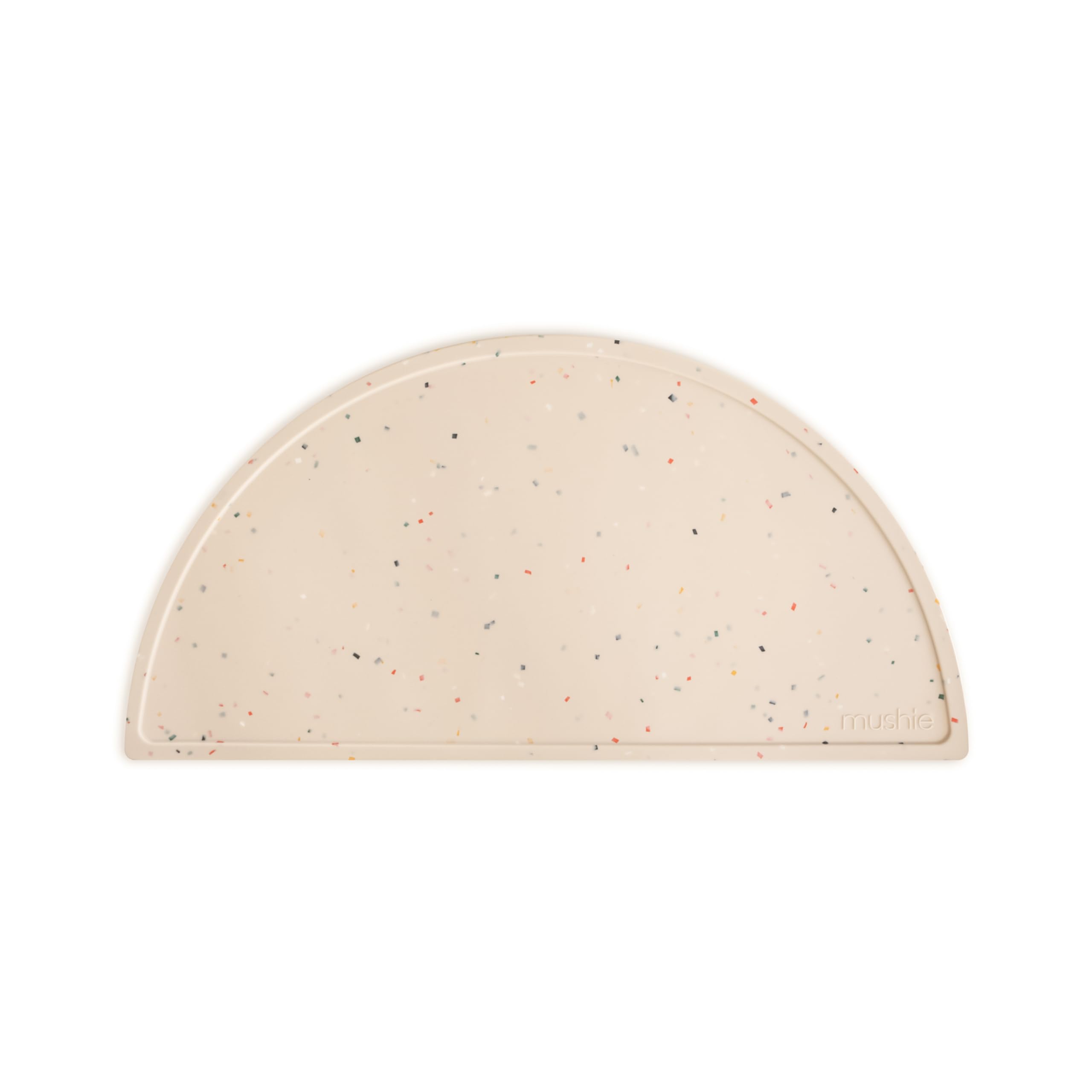 Mushie Vanilla Confetti Silicone Placemat For Kids | Non-Slip Design | Material: Food-Grade Silicone | Easy-To-Clean & Stain Resistant | Bpa & Phthalate Free (Vanilla Confetti)