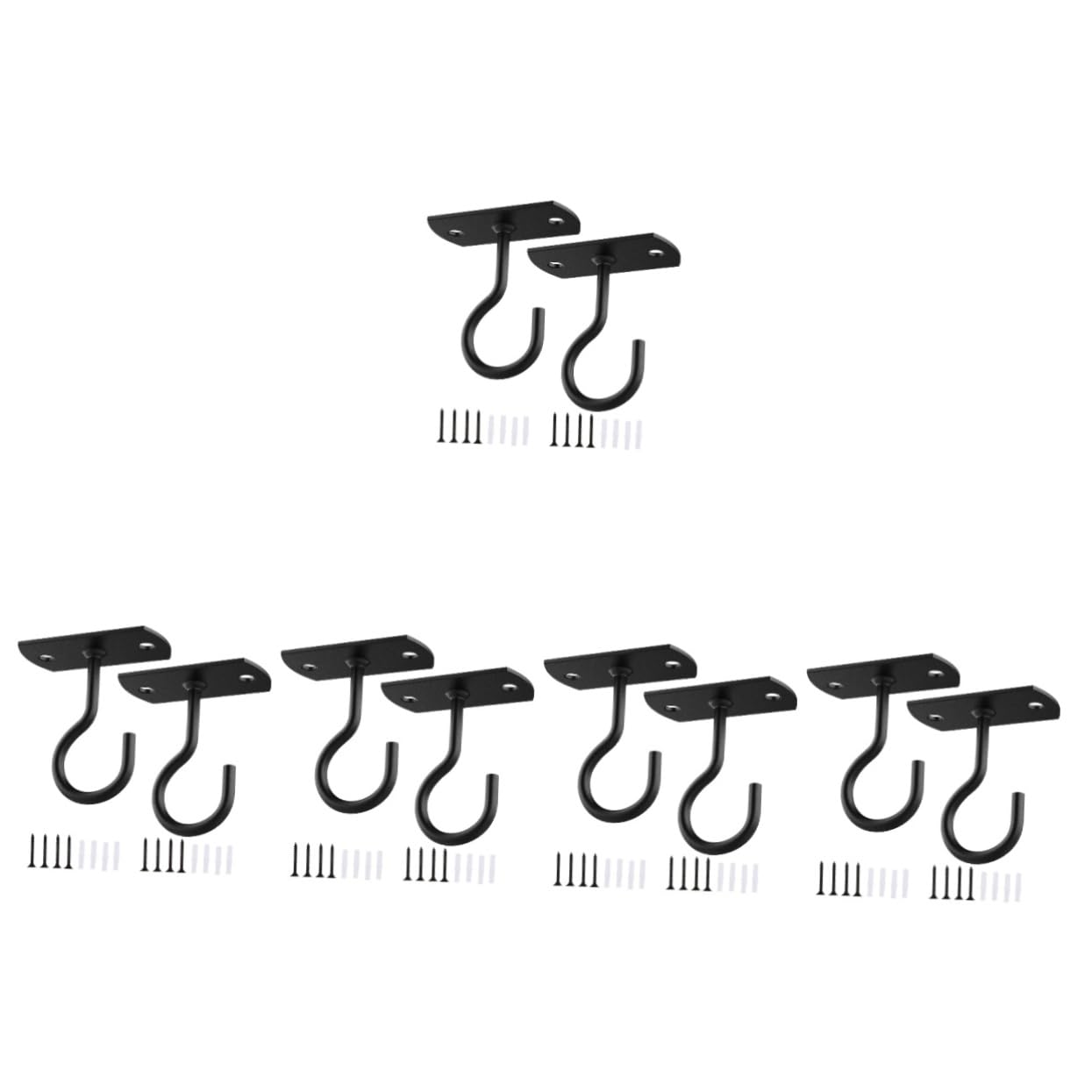 GALPADA 10 Sets Space-Saving Garden Hooks Iron Hangers for Outdoor Plants Heavy Duty Bird Feeder Bracket