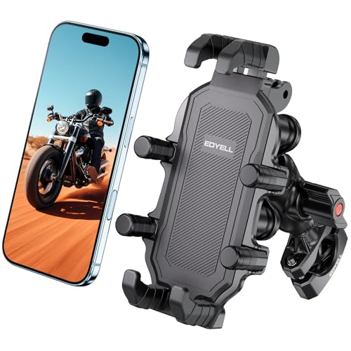 Image of EDYELL Mobile Holder for Bike,Motorcycle Phone Mount Holder, Anti-Theft, Anti-Vibration Dampener Mount,360 Adjustable for Motorcycle Bike ATV Scooter Fit 4.7 inch-7.2 inch Cellphone 12-M Warranty(KT-315A)