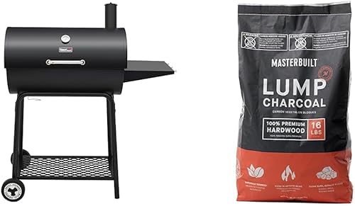 Royal Gourmet CC1830 - Parrilla de carbón de 30 barriles con mesa lateral, 627 pulgadas cuadradas, para exteriores, patio y fiestas, color negro