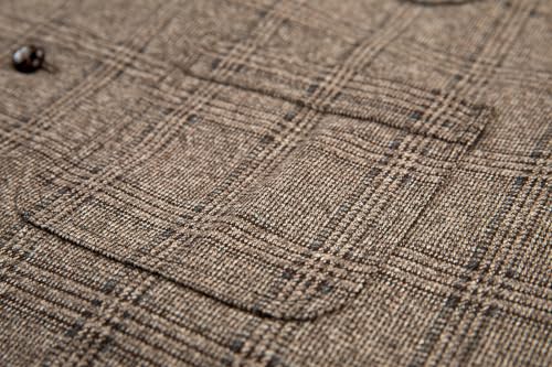 Mens Vintage Suit Vest Plaid Tweed Regular Fit Waistcoat for Wedding Groomsmen4