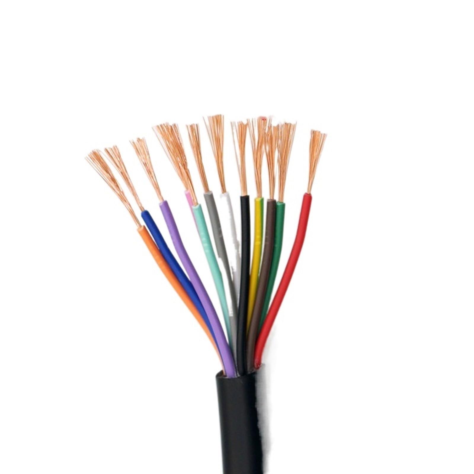 Hauptleitung Fest 15 AWG Elektrokabel 1,5 mm2 schwarz 2 Adern 18 Adern Pins Kupferleiterdraht Verbinder Webstuhl (Size : 6 Cores 3 Meters)