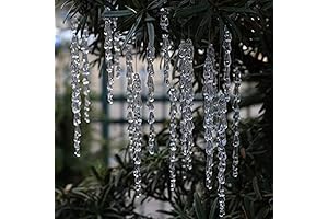 Victorians' Sparkling Wonders: 25-Piece Acrylic Icicle Ornaments