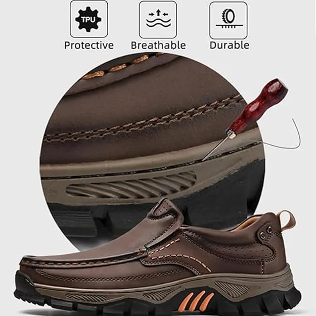 Enjerr Orthopedic Shoes Men - Arch Support, 2026 New Hands-Free Slip On Leather for Daily Wear3