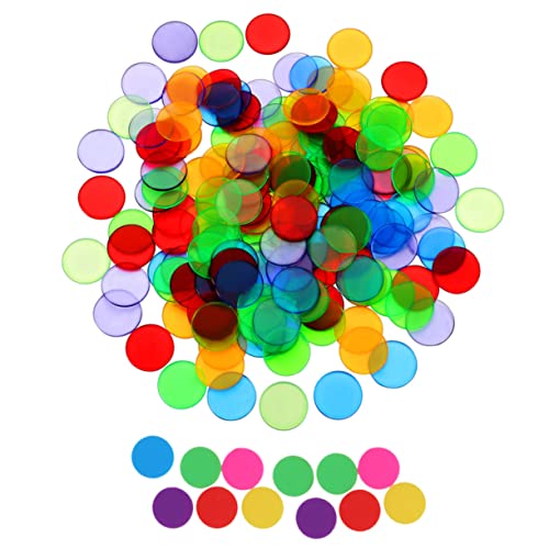 Toddmomy 2sets Plastic Poker Chips Set for Home Math Learning Smooth Edges Quality Material 200pcs*2